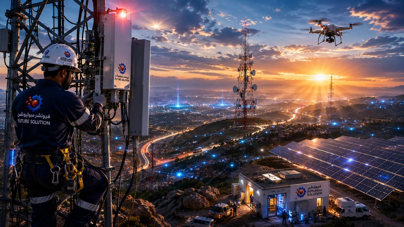 Telecom and solar field